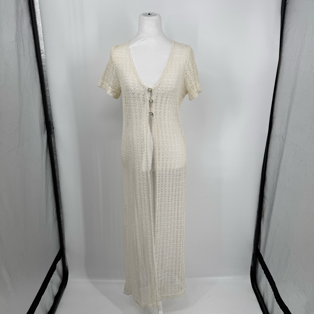 Vintage sheer long short sleeve Duster